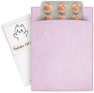 Peekaboo Pill Sleeve – Cute Birth Control Case – Soft Cotton Fabric Privacy Cover for Your Birth Control Pill Case – Pouch for 4” x 3” Packets (Bubblegum Pink)