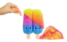 Fluffie Stuffiez Small Collectible Plush - Ice Pops - Surprise Reveal Unboxing -Huggable Ultra Fluff DIY Plush from the Treats Family - Tactile Play and Fidget - For Kids Ages 4+