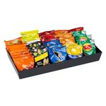 Mind Reader Snack Tray, Countertop Organizer, Snack Tray, Pantry, Breakroom, Kitchen, 61L x 30.5W x 8.3H cm, Black