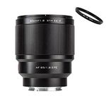 VILTROX 85mm F1.8 II STM Auto Focus Fixed Focus Full Frame Lens for Sony E Mount A7 A9 A7II A7III A7RII A7RIII A6500 A6300 A6100 A6000 A5100 A5000 NEX 3 NEX 3N NEX 5 NEX 5T NEX 5R NEX 6