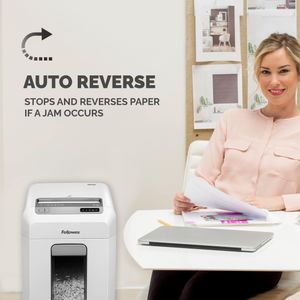 Fellowes 12-Sheet Mini Cut Office Shredder – Auto Reverse, SafeSense, 23L Bin