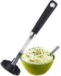 Sabatier Professional Nylon Potato Masher - Anti-Scratch for Non-Stick Pans. Dishwasher Safe. Stainless Steel Core and Soft Grip Handle. Wide Mashing Plate. 25 Year Guarantee.