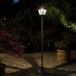 Smart Garden Solar Whitehall Post Bollard Super Bright Light Lamp Post 1.8 Meter