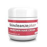 Skincleanze Plus Ingrown Hair Cream, Double Strength Treatment and Prevention of Razor Bumps and Razor Burn, Ideal for Men and Women, Use on Face, Legs, Underarm and Bikini Line - Paraben Free, 50g