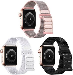 Witzon for Apple Watch Band 38mm 40mm 41mm 42mm 44mm 46mm 45mm 49mm Women Men, Soft Adjustable Braided Solo Loop Breathable Nylon Sport Bands for Apple Watch Ultra 2 SE iWatch Series 10 9 8 7 6 5 4 3