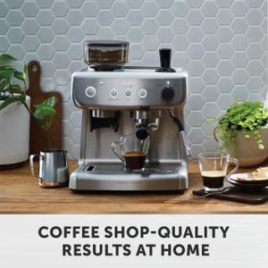 Breville Barista Max Espresso Machine – Integrated Grinder, Silver