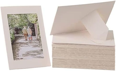Litpoetic 100 Pack Standing Paper Picture Frames 4x6,Cardboard Photo Frame with Easel,Paper Photo Frame Cards,Gallery Frames Bulk For Father's Day,DIY,Classroom, White