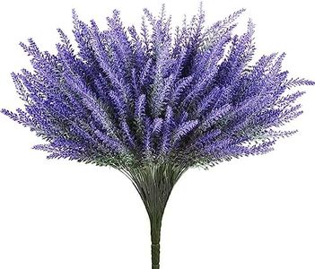 Butterfly Craze Lavanda Artificial Paquete de 8 Piezas - Plantas de Seda Falsas para Manualidades o Decoración - Ideal para Mezclar con Otras Flores Falsas o Secas para Crear Ramos de Boda