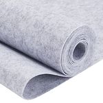 BENECREAT 40cmx3m Light Gray Felt Fabric, Fabric Shelf Lining for Holiday Decorations Diy Photo Frames and Jewelry Boxes Fabric Sticks, 1mm Thick