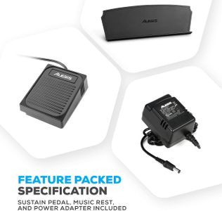 Alesis Recital Grand 88-Key Digital Piano – Full-Size Weighted Keys