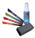 Quartet 3413832101 2-in-1 Dry Erase Marker Accessory Kit, Fine Point, 4 Double-Ended Markers, Includes Cleaner and Eraser