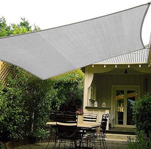 Shade&Beyond Sun Shade Sail 10'x10' Square Canopy Sail Sunshade UV Block for Patio Yard Backyard Light Grey