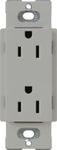 Lutron CARS-15-TR-GR Claro 15-Amp Tamper Resistant Receptacle, Grey by Lutron