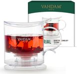 VAHDAM, Imperial Tea Maker - 16oz, Bottom Dispensing Tea Pot | 100% SAFE | Drain-Tap Technology, All-in-one Tea Kit | Tea Pot with Infusers for Loose Tea | Loose Leaf Tea Steeper | Glass Teapot