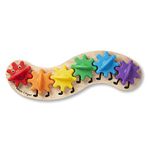 Melissa & Doug Caterpillar Gear Toy Developmental Toy Motor Skills 3+ Gift for Boy or Girl, Multicolor, 4.445 x 14.986 x 36.068 centimeters