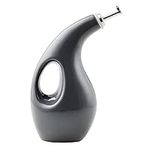 Rachael Ray 48465 Ceramic EVOO Oil and Vinegar Dispensing Bottle with Spout, 24 Ounce - Dark Gray