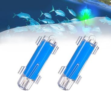 LONLEEYU LED Deep Sea Fishing Light, 2pack IP68 Waterproof Flashing Light with Blue & Green LEDs, 4000+ Hours Lifespan, Bait Lure Lamp for Underwater Fishing