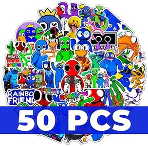 Adesivi arcobaleno amici per bambini, adesivi carini, adesivi impermeabili per laptop per bottiglia d'acqua, valigie, computer, adesivi per telefono, adesivi fai da te, adesivi divertenti unici per