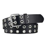 maikun Belt for Women,Black Leather Belt Women Black Belt with Holes Womens Black Leather Belt 120cm