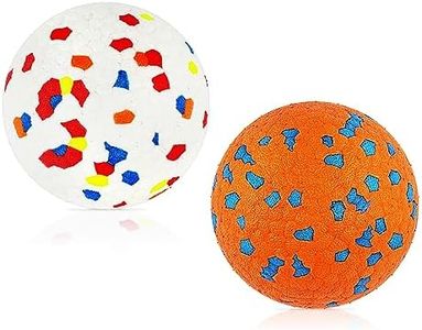 Adiwo Pelotas de Entrenamiento E-TPU, 2 Piezas Pelota de Juguete para Perros, Bolas de Juguete Flotantes Indestructibles para Perros, Bola Masticar Duradera y Ligera para Perros Pequeños y Medianos