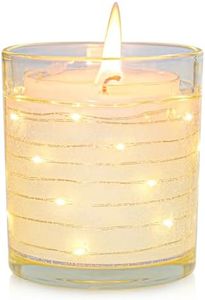 Homsolver Lavender Scented Candles with LED Light, Ideal Gifts for Dad Friend Women Girlfriend Wife Her or Men Him, Candles Gifts for Home Decor, 30 Hours Burn Time (5OZ)