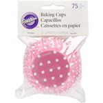 Wilton Pink Dots Baking Cups, 75-Count