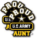 Proud US Army Aunt - Military United States Emblem Stickers - Premium Quality Vinyl Bumper Stickers 2-Pack | 5-Inch on Widest Side | Made in USA - FHJ557