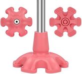 supregear Cane Tip - Self Standing Heavy Duty Rubber Six Base Replacement for Walking Canes, Walking Sticks, Folding Canes or Offset Quad Pod or Tripod Canes - 6 Prong Cane Foot Pad (3/4 inch, Pink)