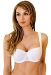 Rosme Lingerie Women's Balconette Bra, Collection Annija, White, Size 36DD