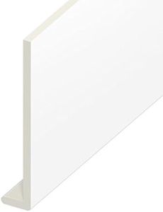 White, 225mm UPVC Fascia Capping Board 9mm Thick x 5m Length Plastic Window Cill Cover