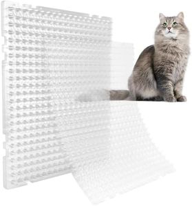 10Pcs Cat Repellent Mat, Cat Repellent Mat with Spikes, Anti Cat Dog Mat Cat Scat Mat, Soft Pet Spikes Clear Scat Mat for Outdoor Indoor Garden Window Sofa 43x34 cm