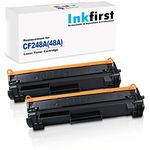 2 Inkfirst Compatible Toner Cartridges Replacement for HP CF248A 48A Laserjet Pro M15w M15a M16 MFP M28a M28w M29a M29w (Update CHIP Version)