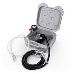 FUELWORKS Fuel Box Transfer Pump Kit Portable 10GPM/40LPM (for Diesel Only) Heavy Duty Electric Self-Priming DC 12V Alligator Clamps Includes Aluminum Manual Nozzle, Delivery & Suction Hose & Filter