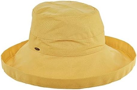 Scala Women's Cotton Hat with Inner Drawstring and Upf 50+ Rating,Banana,One Size