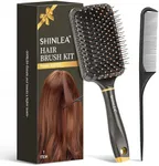 SHINLEA Paddle Brush for Blow Drying, Detangling Brush for Curling Straight Thick Thin Wet and Dry Hair, Large Paddle Hair Brush with Soft Nylon Bristle, Hair Brushes for Women Men Kids