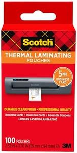 Scotch Thermal Laminating Pouches, 5 Mil Thick for Extra Protection, 2.32 x 3.70-Inches, Business Card Size, 100-Pack (TP5851-100)