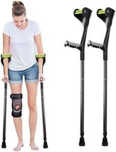 ENLUNTRA Forearm Crutches for Adults(1 Pair),Adjustable Arm Crutch with Elbow Strap,Portable and Foldable Crutches for Walking