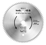 kwb 127 x 12.75 mm Circular Saw Blade, Made in Germany, Ultra-Fine Cuts, Suitable for Wood Panels, Profile Wood, and Softwood