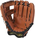 Tengcong Tech Baseball Glove Sports Batting Gloves with Soft Solid PU Leather Thickening Pitcher Softball Gloves10.5 11.5 12.5 inch for Juvenile Youth Adults Left Hand Glove (brown, 12.5-Inch)