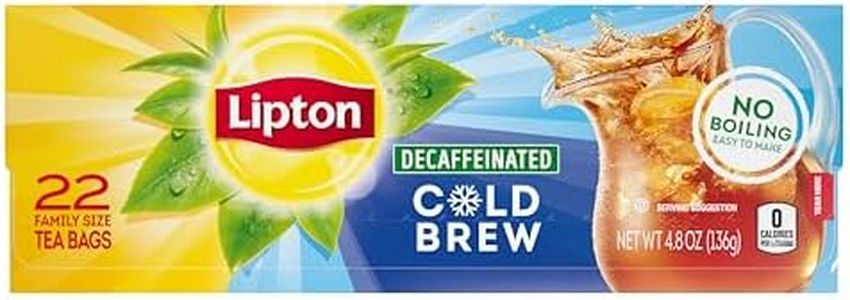 Lipton Decaf Cold Brew Iced Tea Bags, Family Size Iced Tea Bags, 22 Total Tea Bags