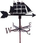 Alnicov Metal Wind Vane,Sailboat Stainless Steel Weathervane for Outdoor Iron Roof Garden Outdoor Yard Decoration