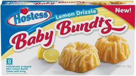 Hostess Baby Bundts, Lemon Drizzle Snack Cakes 8 Count, 10 Ounce (Pack Of 1)