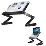 Ergonomic Reading Stand Book Holder for Reading in bed couch adjustable height angle tilt tilting portable textbook big heavy books tablet ipad document laptop computer lap desk aluminum black