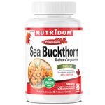 Nutridom Sea Buckthorn 500mg, Non-GMO, Vegan, Free of Gluten, Soy & Dairy, Provides Antioxidant (120 Veggie capsules)