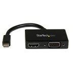 StarTech.com Mini DisplayPort to HDMI and VGA - 2 in 1 Travel Adapter - Mini DisplayPort to VGA Adapter - Mini DP to HDMI Dongle - Monitor Adapter (MDP2HDVGA)