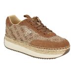 Guess Women's Stefan Sneaker, Beige/Brown 210, 6 UK