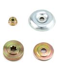 QWORK® Metal Gearbox Blade Nut Fixing Kit for Strimmer Brushcutter (4pcs Set)