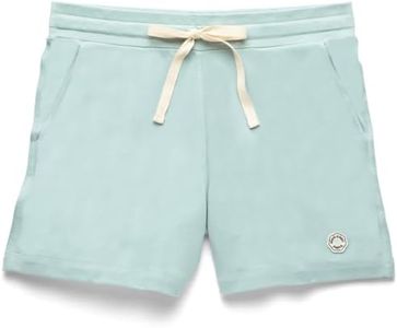 MON CHOU Women’s 100% Organic Peruvian Pima Cotton Shorts – 4" Inseam, Relaxed Fit, Elastic Drawstring Waist – Loungewear (Meadow, X-Small)