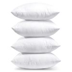 OTOSTAR Set of 4 Pillow Inserts 18x18 Inches Premium Decorative Bedding Throw Pillow Inserts Decorative Square Form Pillows for Couch Bed Sofa Sham Cushion Stuffer (Pack of 4, 18" x 18")