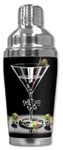 Mugzie 921-SHA"Michael Godard: Bottoms Up" Cocktail Shaker with Insulated Wetsuit Cover, 16 oz, Black